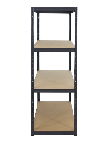 Kellerregale/Garagenregale - Metallregal Werkstatt Schwerlastregal Helios HGG_180x100x45_4 Böden, Traglast: 275 Kg, Farbe: GRAU - product 3
