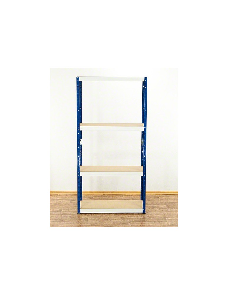 Kellerregale/Garagenregale - Metallregal Werkstatt Schwerlastregal Helios HNW_180x100x45_4 Böden, Traglast: 275 Kg, Farbe: BLAU/WEIß - product new.modo24.de 1