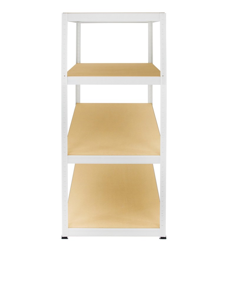 Kellerregale/Garagenregale - Metallregal Werkstatt Schwerlastregal Helios HWW_180x100x50_4 Böden, Traglast: 350 Kg, Farbe: WEIß - produkt new.modo24.de 2