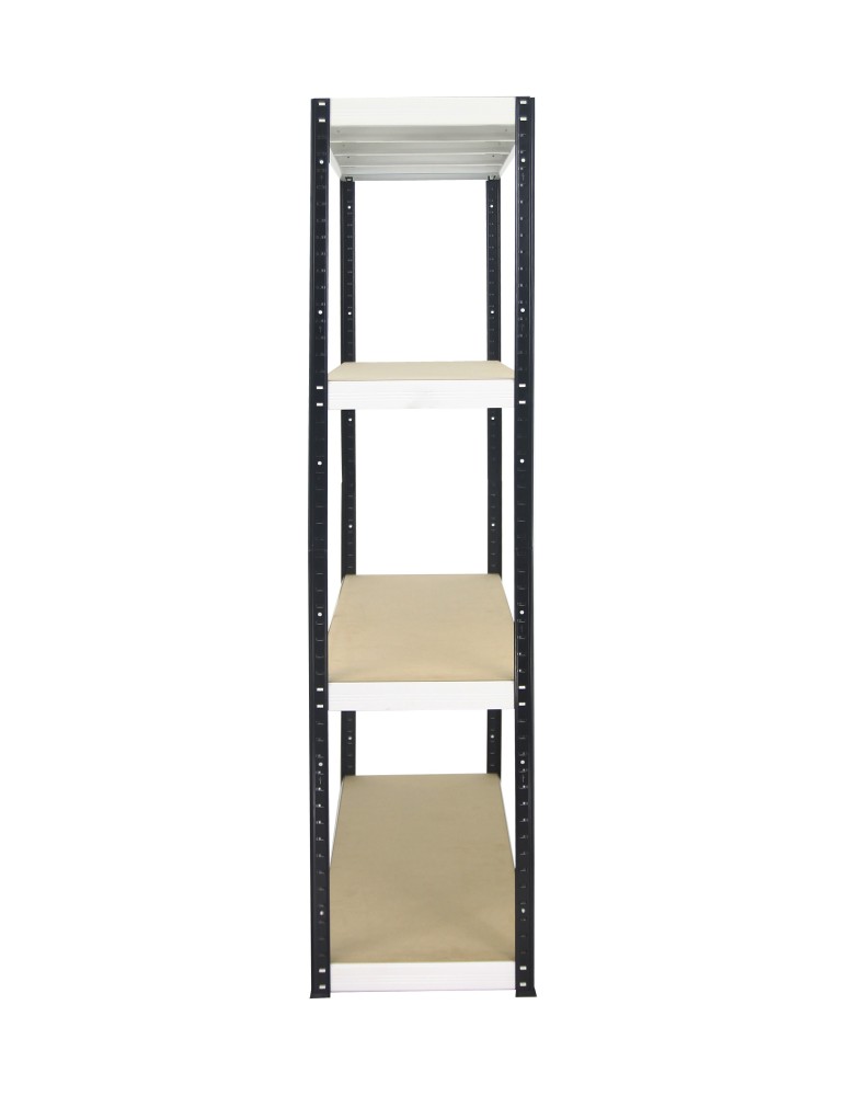 Kellerregale/Garagenregale - Metallregal Werkstatt Schwerlastregal Helios HBW_180x100x50_4 Böden, Traglast: 275 Kg, Farbe: SCHWARZ/WEIß - product new.modo24.de 2