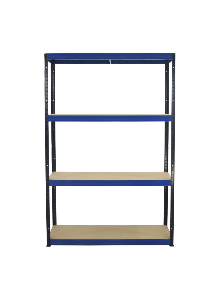 Kellerregale/Garagenregale - Metallregal Werkstatt Schwerlastregal Helios HBN_180x100x60_4 Böden, Traglast: 175 Kg, Farbe: SCHWARZ/BLAU - product new.modo24.de 1