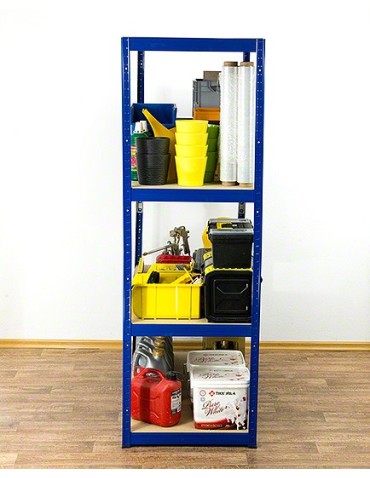 Kellerregale/Garagenregale - Metallregal Werkstatt Schwerlastregal Helios HNN_180x075x60_4 Böden, Traglast: 175 Kg, Farbe: BLAU - product 3