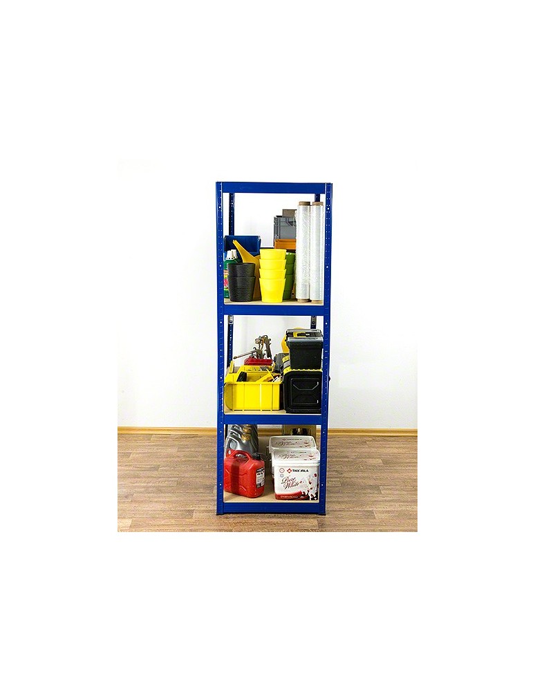 Kellerregale/Garagenregale - Metallregal Werkstatt Schwerlastregal Helios HNN_180x075x60_4 Böden, Traglast: 175 Kg, Farbe: BLAU - product new.modo24.de 3