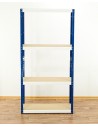 Metallregal Werkstatt Schwerlastregal Helios HNW_180x075x45_4 Böden, Traglast: 275 Kg, Farbe: BLAU/WEIß
