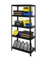 Metallregal ganz aus Metall Elara EB_180x060x40_5_130, 5 Böden,  schwarz