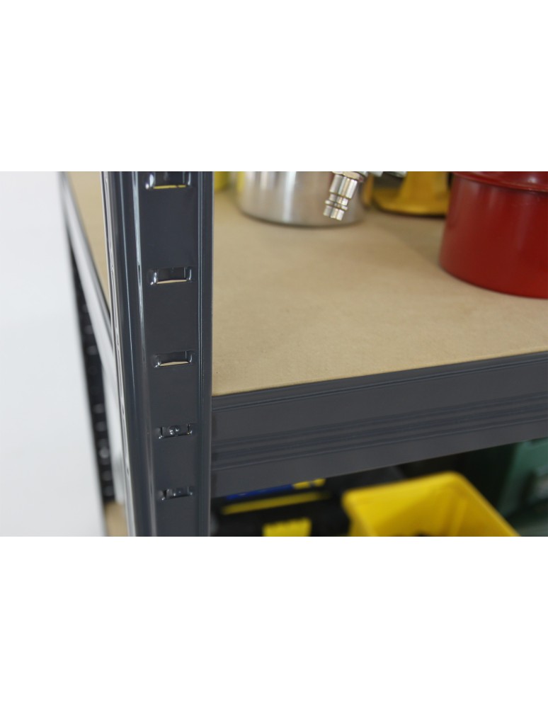 Kellerregale/Garagenregale - Metallregal Werkstatt Schwerlastregal Helios HGG_180x075x35_4 Böden, Traglast: 275 Kg, Farbe: GRAU - product new.modo24.de 13