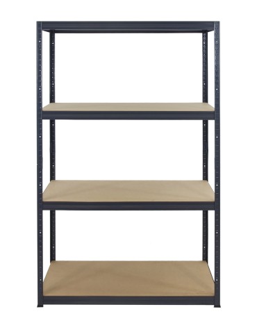Kellerregale/Garagenregale - Metallregal Werkstatt Schwerlastregal Helios HGG_180x075x35_4 Böden, Traglast: 275 Kg, Farbe: GRAU - product 1