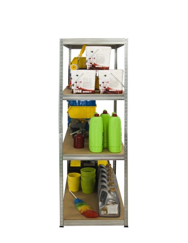 Kellerregale/Garagenregale - Metallregal Werkstatt Schwerlastregal Helios HZZ_180x075x35_4 Böden, Traglast: 175 Kg, Farbe: VERZINKT - produkt 5
